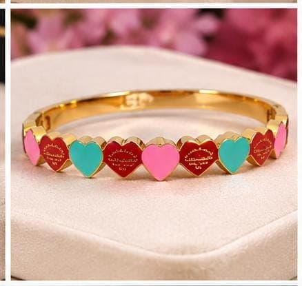 Pastel Heart Enamel Kada