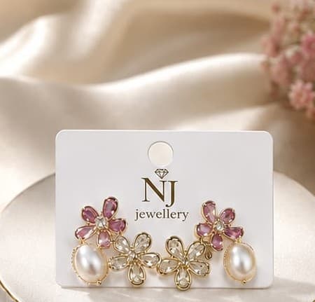Pink Stone Floral Pearl Climbers