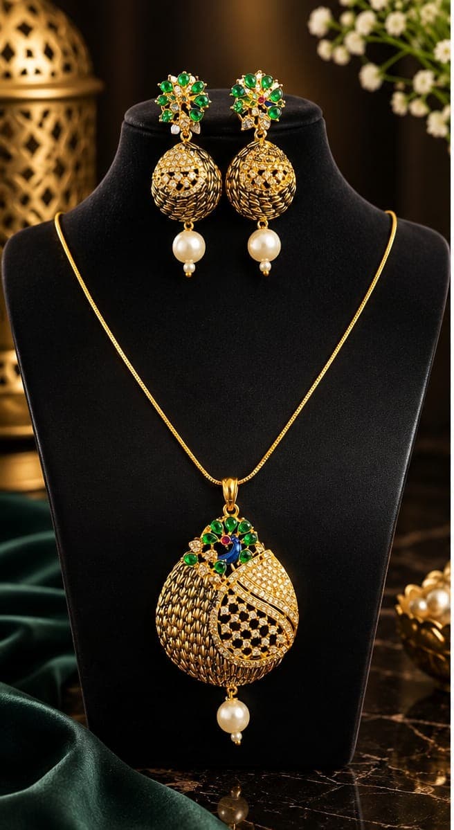 Mesh Dome Pendant Set