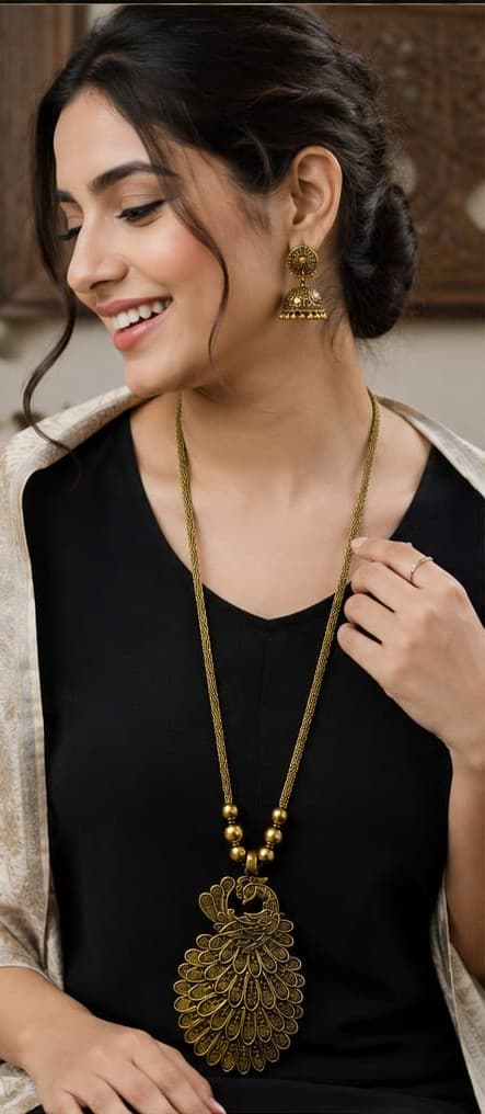 Filigree Peacock Antique Pendant