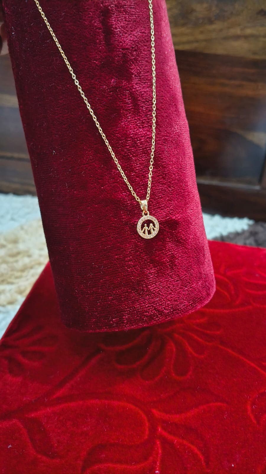 Mother Child Disc Pendant
