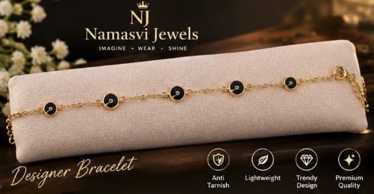 Black Disc Designer Bracelet