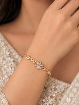 AD Daisy Floral Bracelet