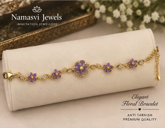 Violet Floral Bracelet