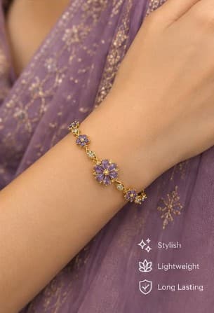 Violet Floral Bracelet