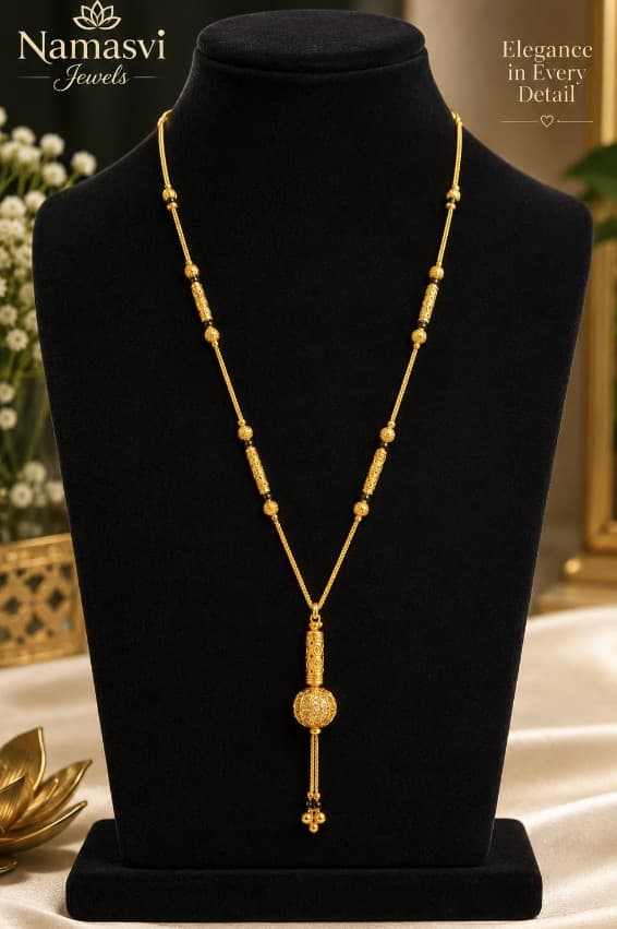 Filigree Sphere Tassel Necklace