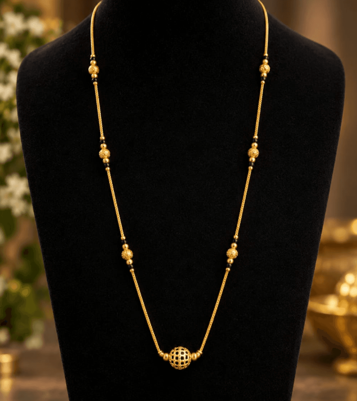 Filigree Sphere Chain Necklace
